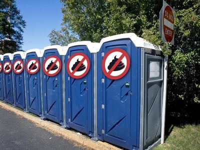 Professional construction toilets porta rental services in Long Beach
